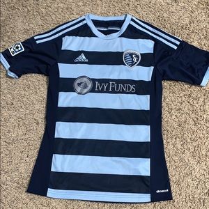 Adidas Climacool Sporting KC team jersey.